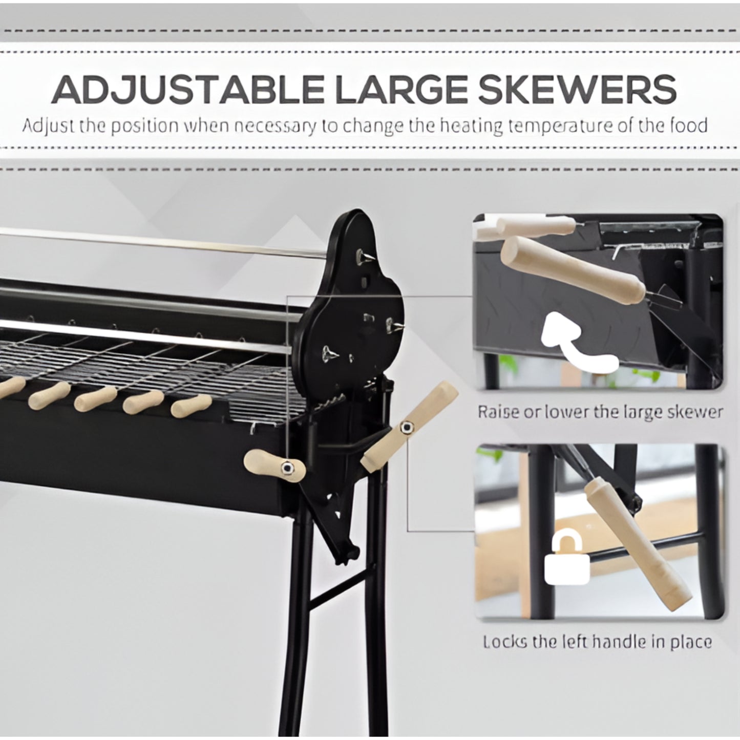 Ashwood Rotisserie Charcoal Grill Cart